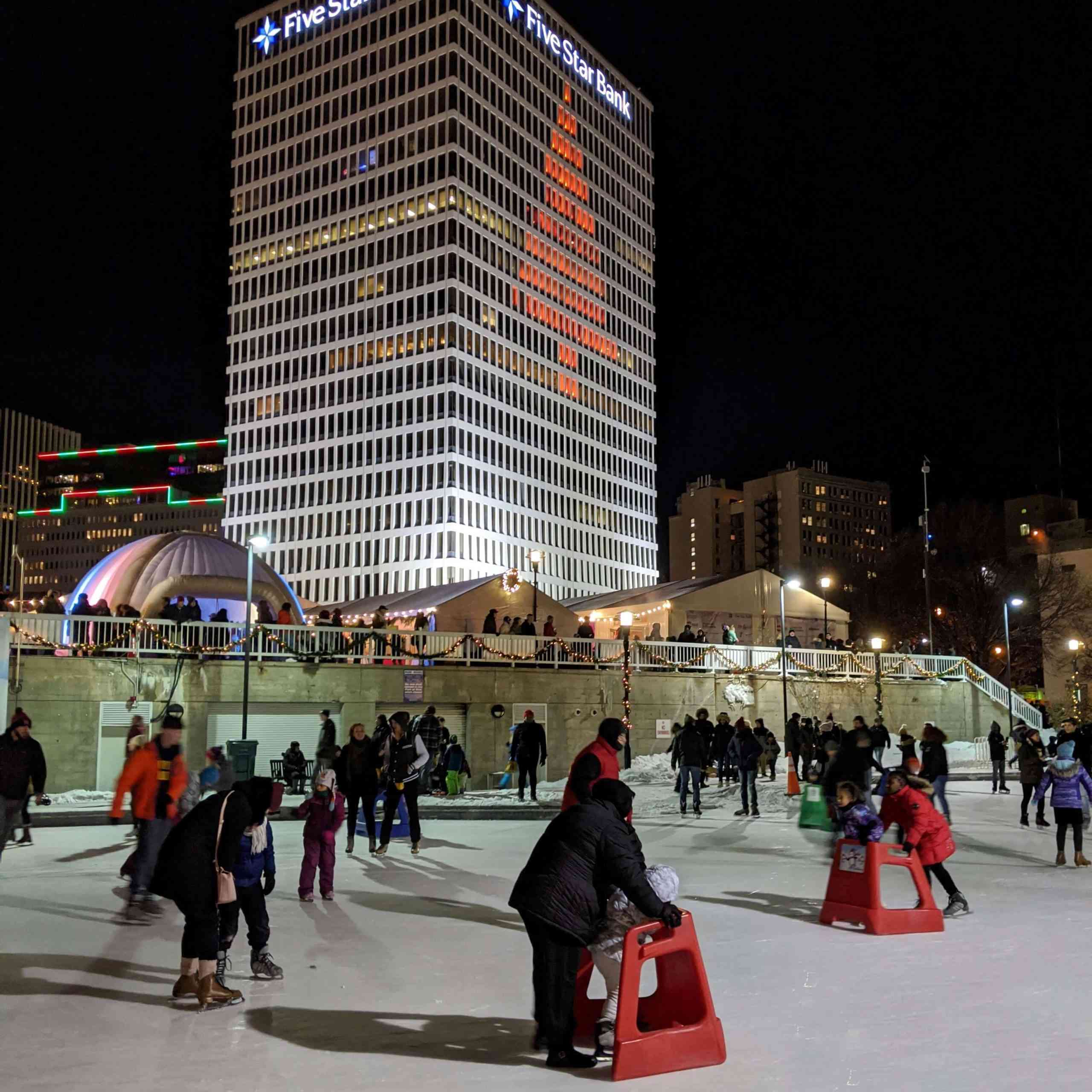 Ice skating at Dr. Martin Luther King Jr. Memorial Park
