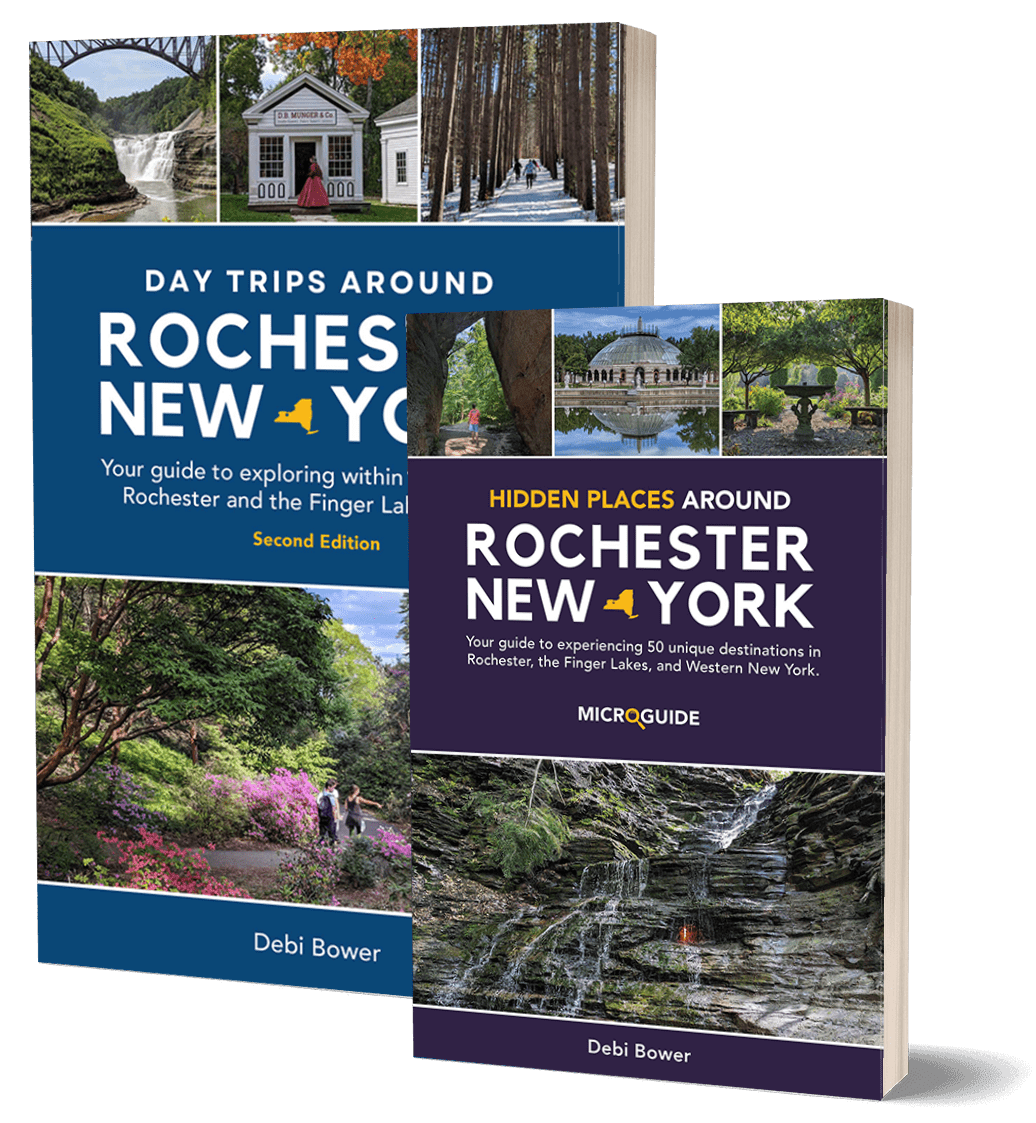 Day Trips (full-size) and Hidden Places (pocket-sized) books covers side by side.