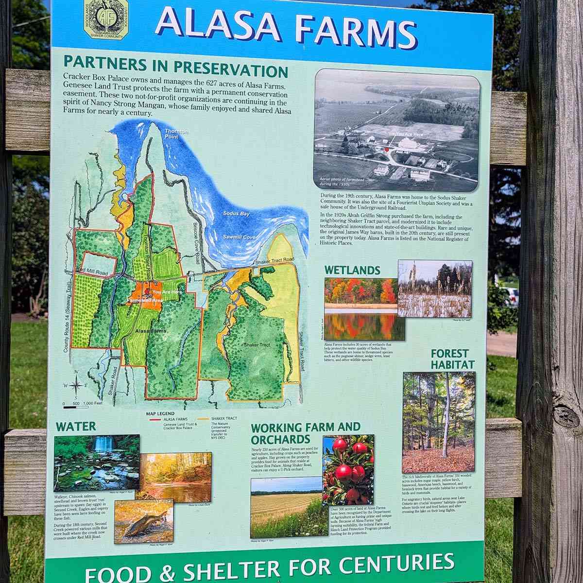 Alasa Farms interpretive sign