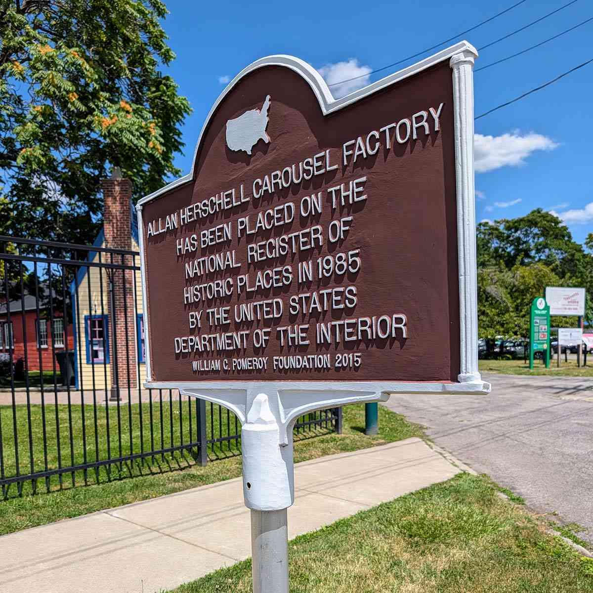 Allan Herschell Carrousel Factory historic marker