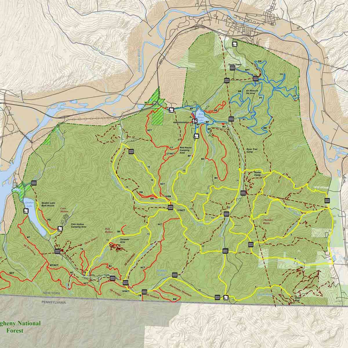 Allegany State Park trail map