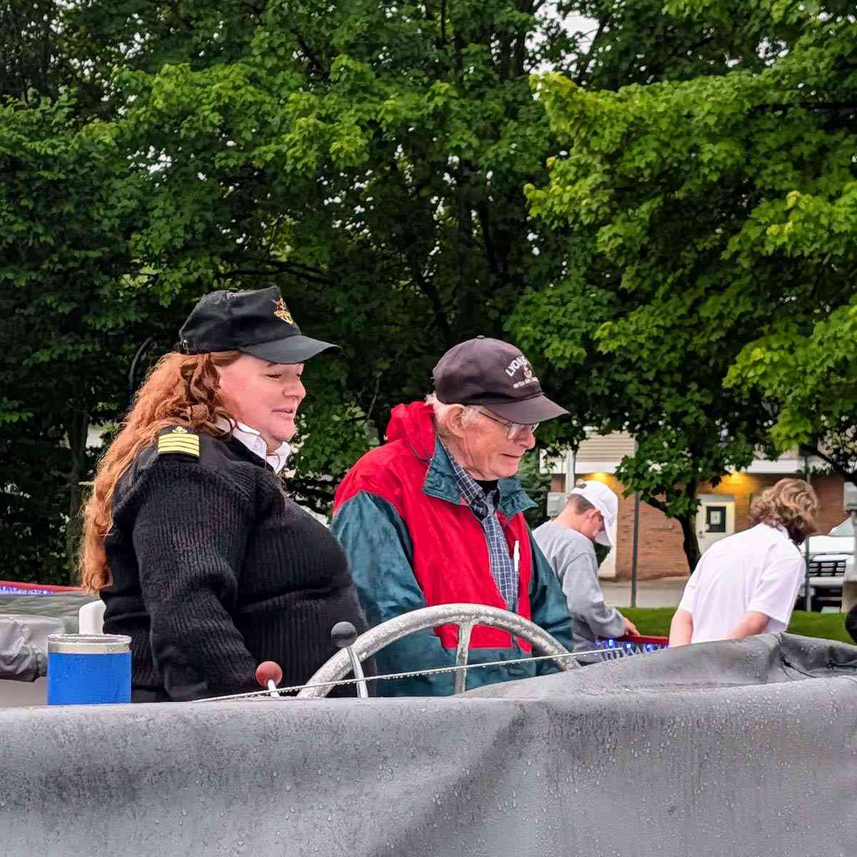 Captain Tammee Poinan Grimes and Bob Stopper