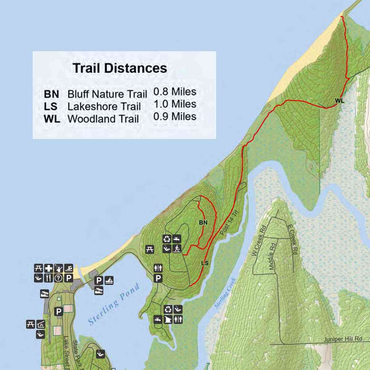 Fair Haven Beach State Park hiking trails map