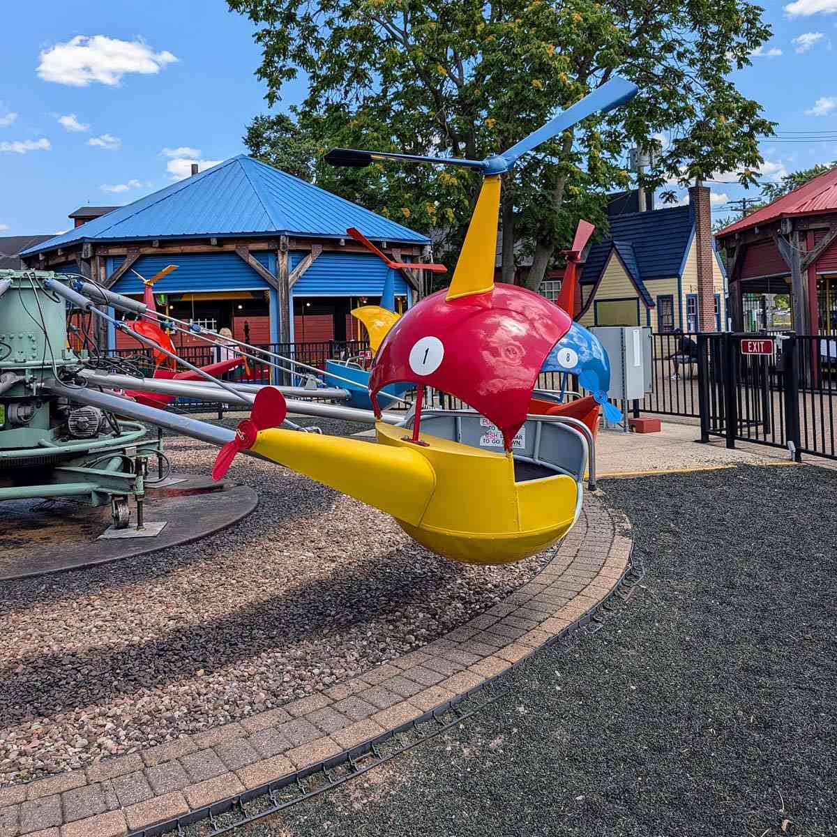 Herschell Carrousel Factory Museum helicopter Kiddieland