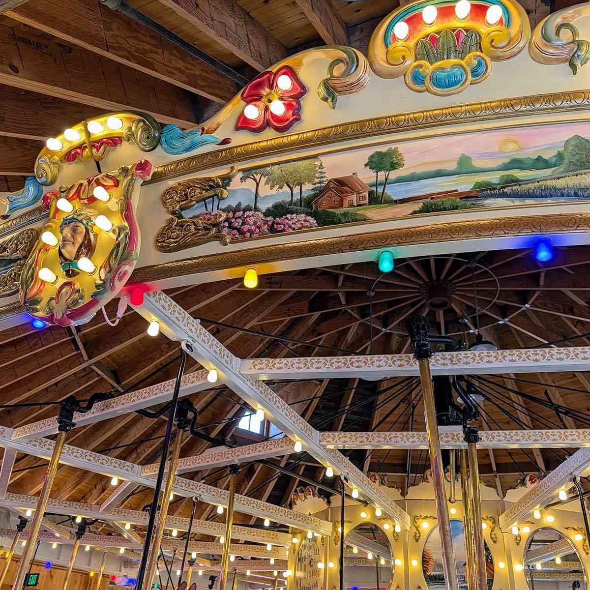 Herschell Carrousel painted details