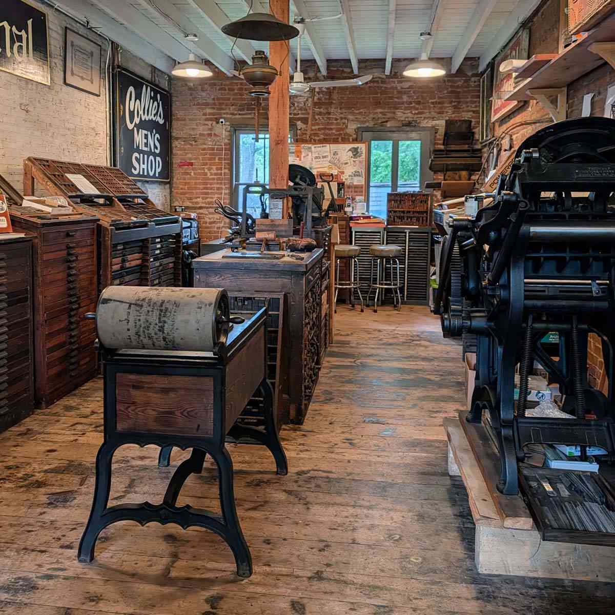 Historic Palmyra Print Shop Museum interior