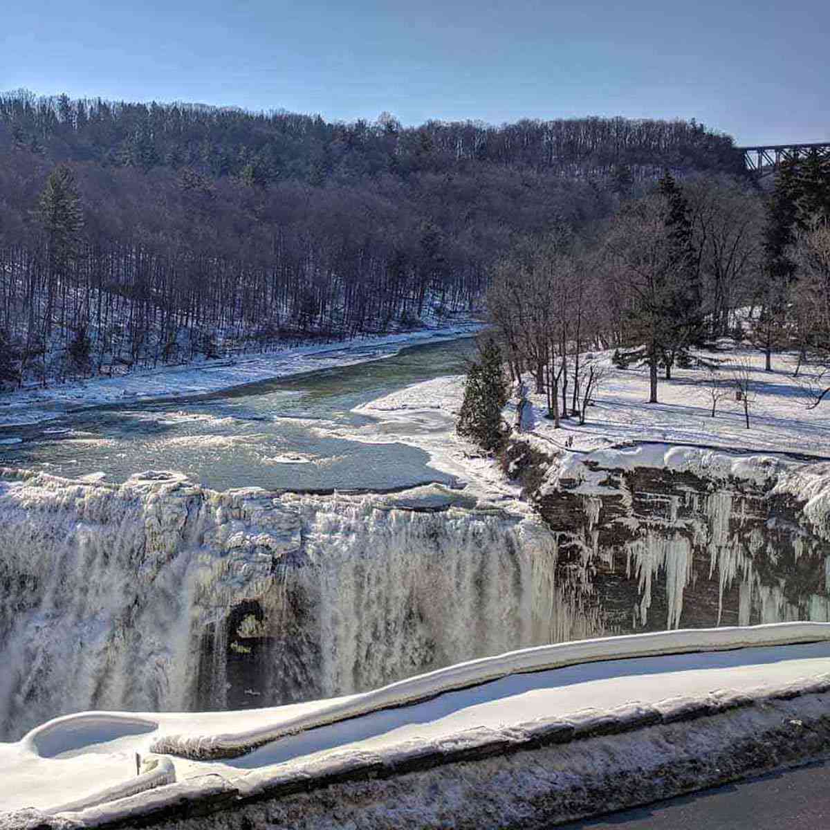 Letchworth's Middle Falls in winter