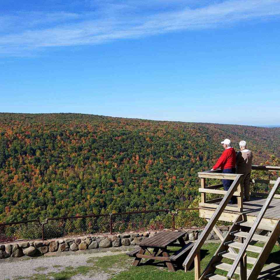 Ontario County Park Gannett Hill Jump Off Trail viewing platform