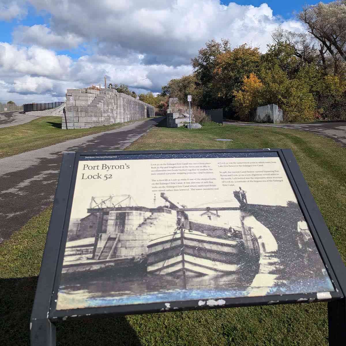 Port Byron Erie Canal Heritage Park signage