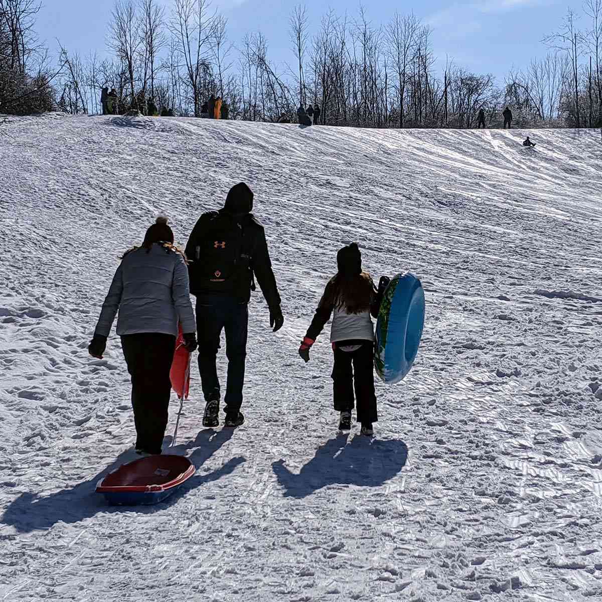Sledding hill at Black Creek Park