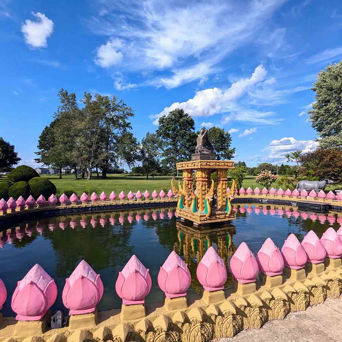 Wat Pa Lao Buddhadham reflecting pool