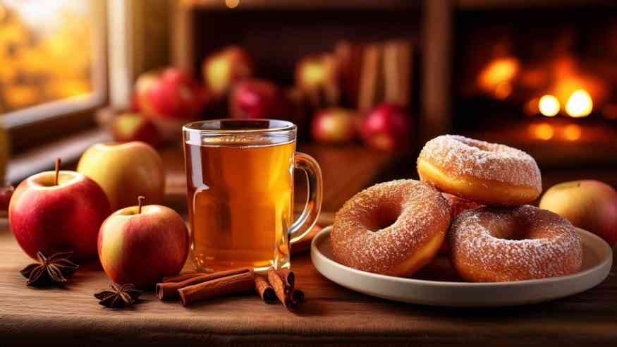 apples, cider, donuts